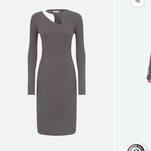 Patrizia Pepe Charcoal Long Sleeve Dress